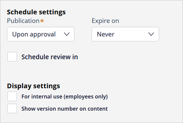 Pega Knowledge schedule settings