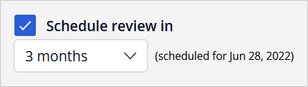 Schedule review