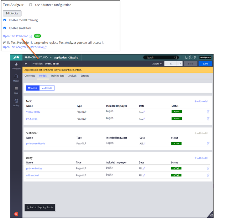 topic models in Prediction Studio