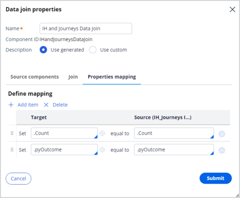 Data join mapping