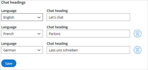 Chat headings