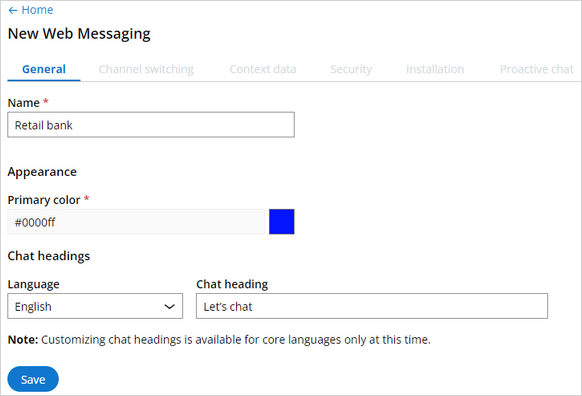 New Web Messaging