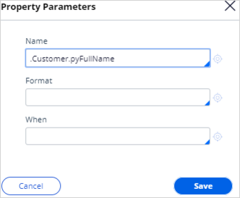 Property parameters