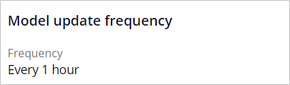 The model update frequency is set to every hour