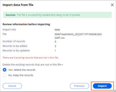 Import data-success2