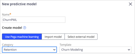 This image shows the setting for the new predictive model