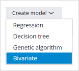 This image shows model creation options