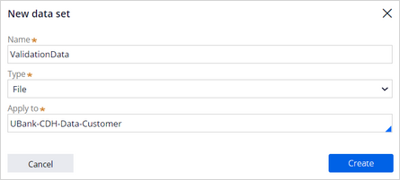 The new data set settings