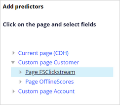 The selection of fields