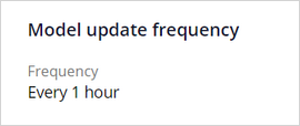 model update frequency of one hour