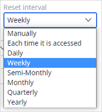 Reset interval