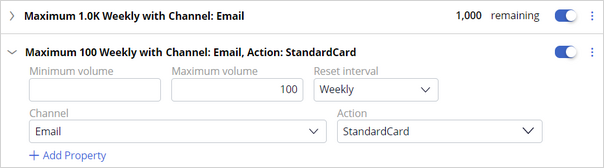 Action volume constraint