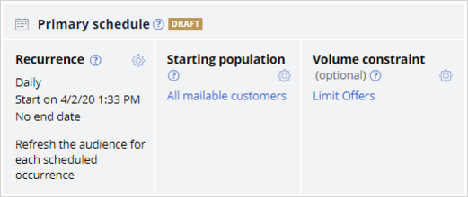 configured primary schedule