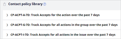The contact policy library section