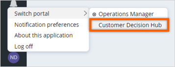 Portal switching to CDH