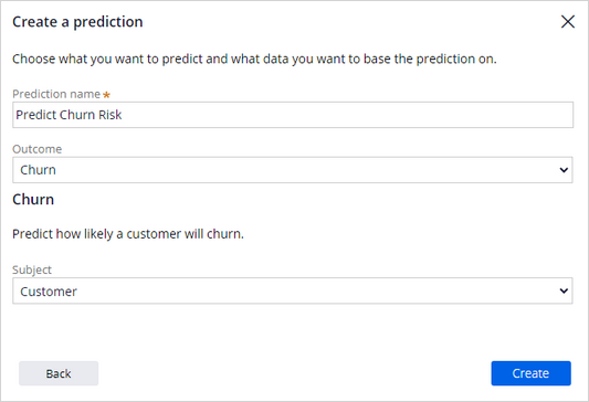 Create a prediction window