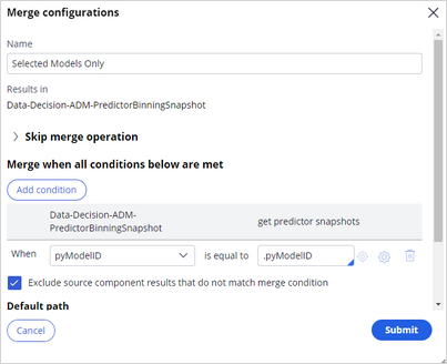 The merge configurations