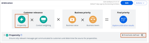 enable propensity in arbitration