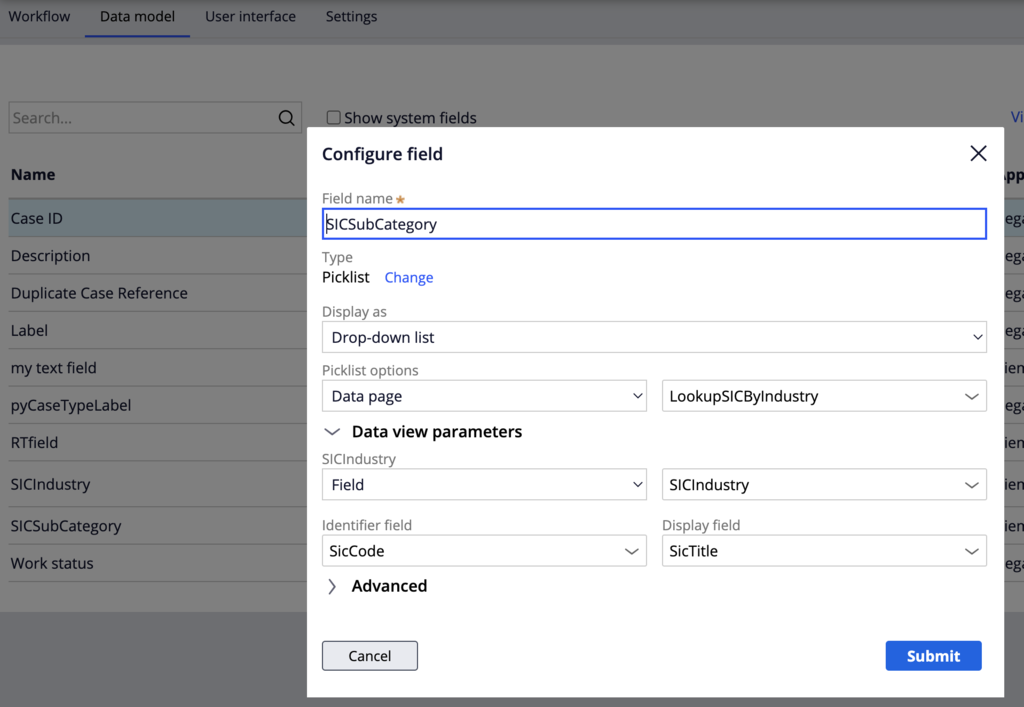 Configuring cascading dropdowns in App Studio